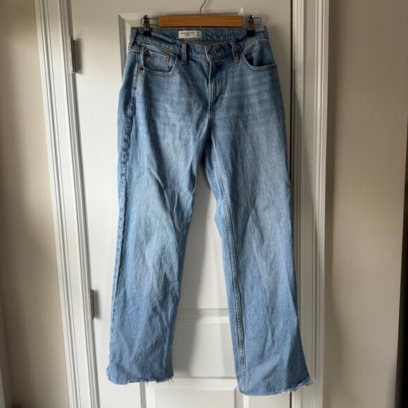 Abercrombie Vintage Comfort Stretch  Low Rise Baggy Jean Raw Hem Size 26 - Picture 10 of 10